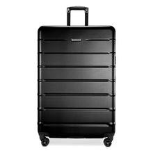 Load image into Gallery viewer, Front panel view of the black hard shell suitcase. 
