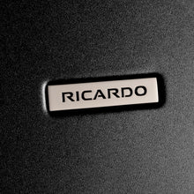 Load image into Gallery viewer, Close up to the exterior Ricardo logo badge. 

