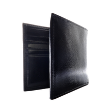 Load image into Gallery viewer, Sierra Italian Leather Billfold - Black -  Angled View
