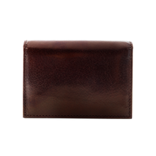 Load image into Gallery viewer, Sierra Italian Leather Gusseted Card Case - Brown - Front
