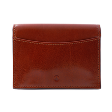 Load image into Gallery viewer, Sierra Italian Leather Gusseted Card Case - Cognac
