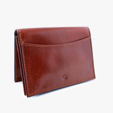 Load image into Gallery viewer, Sierra Italian Leather Gusseted Card Case - Cognac
