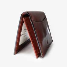 Load image into Gallery viewer, Sierra Italian Leather Gusseted Card Case - Cognac
