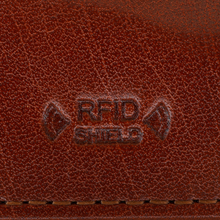 Load image into Gallery viewer, Sierra Italian Leather Gusseted Card Case - Cognac
