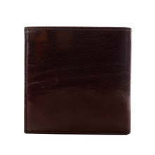 Load image into Gallery viewer, Sierra Italian Leather Hipster Wallet - Brown - Back
