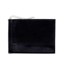 Load image into Gallery viewer, Sierra Italian Leather Money Clip Wallet - Black - Front
