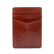 Load image into Gallery viewer, Sierra Italian Leather Money Clip Card Case - Cognac
