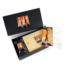 Load image into Gallery viewer, The packaging arranged with the documents and ink box on a white background. 
