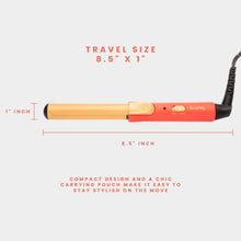 Load image into Gallery viewer, Dimensions for the hair curler. 
