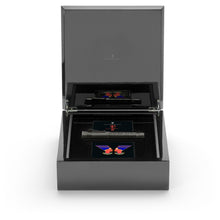 Load image into Gallery viewer, The pen arranged inside the black presentation box. 
