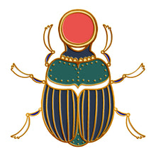 Load image into Gallery viewer, Scarab design on a white background. 
