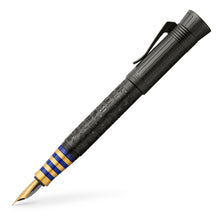 Load image into Gallery viewer, Side view of the fountain pen with the cap posted at the top.

