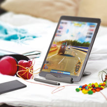 Load image into Gallery viewer, A tablet on the stand featuring a game.
