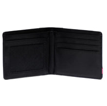 Load image into Gallery viewer, Interior view of the black tonal wallet. 
