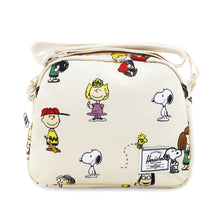 Load image into Gallery viewer, Front view of the Peanuts pattern crossbody bag on a white background. 

