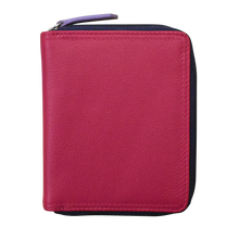 Load image into Gallery viewer, Front view of the Palm Beach Wallet in red.
