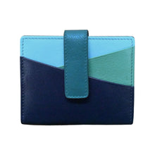 Load image into Gallery viewer, Front view of the serenity blue wallet.
