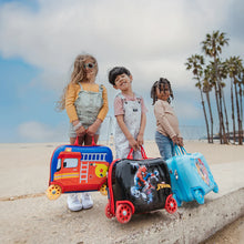 Load image into Gallery viewer, Fire Truck Kids Ride-on Carry-on Luggage
