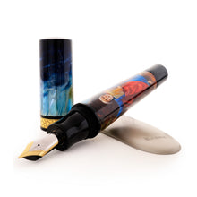 Load image into Gallery viewer, The fountain pen arranged with the cap and magnifier on a white background.

