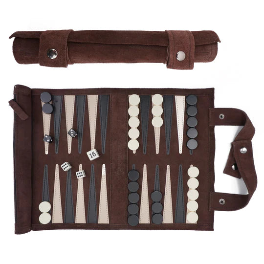 Mocha Backgammon Travel Game Set