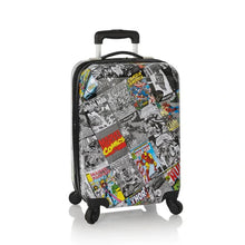 Load image into Gallery viewer, Angled front panel view of the Marvel suitcase.

