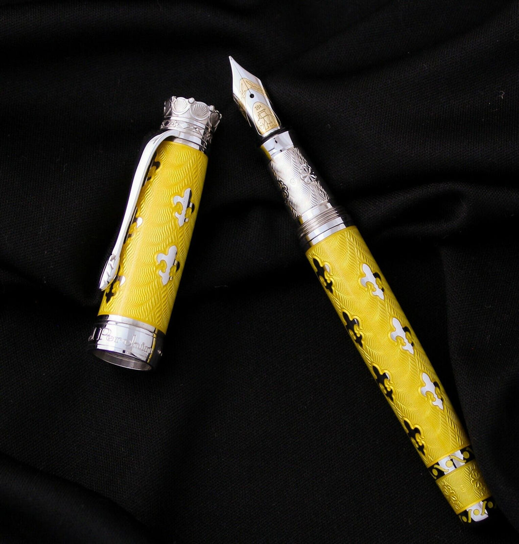 Michel Perchin Fleur-de-lis Yellow LE Fountain Pen