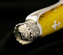 Load image into Gallery viewer, Michel Perchin Fleur-de-lis Yellow LE Fountain Pen
