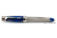 Load image into Gallery viewer, Michel Perchin Imperial 10th Anniversary Blue Rhodium Fountain Pen
