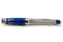 Load image into Gallery viewer, Michel Perchin Imperial 10th Anniversary Blue Rhodium Fountain Pen
