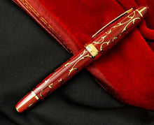 Load image into Gallery viewer, Michel Perchin Ruby Red Vermeil Monogram Limited Edition Fountain Pen
