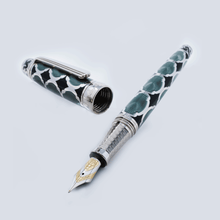 Load image into Gallery viewer, Michel Perchin Year of the Dragon Grey LE Fountain Pen Uncapped
