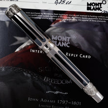 Load image into Gallery viewer, Montblanc US Signatures For Freedom John Adams Lim. Ed. White Gold Fountain Pen
