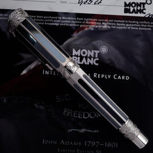 Load image into Gallery viewer, Montblanc US Signatures For Freedom John Adams Lim. Ed. White Gold Fountain Pen
