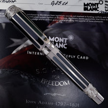 Load image into Gallery viewer, Montblanc US Signatures For Freedom John Adams Lim. Ed. White Gold Fountain Pen
