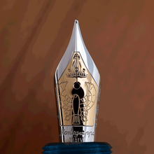 Load image into Gallery viewer, Montegrappa Limited Edition Luxor Blue Nile Silver Fountain Pen Nib
