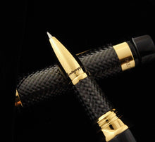 Load image into Gallery viewer, Montegrappa F1 Speed Limited Edition Podium Black Rollerball Pen Close Up on Grip Section
