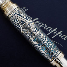 Load image into Gallery viewer, Montegrappa Ancient Mexican Civilization Mayan Calendar Bronze LE Rollerball Pen
