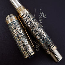 Load image into Gallery viewer, Montegrappa Ancient Mexican Civilization Mayan Calendar Bronze LE Rollerball Pen
