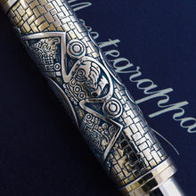 Load image into Gallery viewer, Montegrappa Ancient Mexican Civilization Mayan Calendar Bronze LE Rollerball Pen
