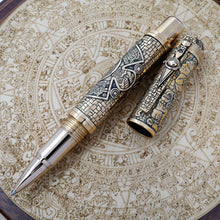 Load image into Gallery viewer, Montegrappa Ancient Mexican Civilization Mayan Calendar Bronze LE Rollerball Pen
