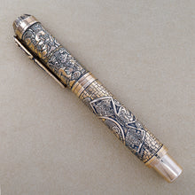 Load image into Gallery viewer, Montegrappa Ancient Mexican Civilization Mayan Calendar Bronze LE Rollerball Pen
