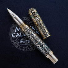 Load image into Gallery viewer, Montegrappa Ancient Mexican Civilization Mayan Calendar Bronze LE Rollerball Pen
