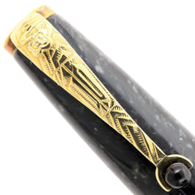 Load image into Gallery viewer, Close-up of the pen&#39;s clip in gold.
