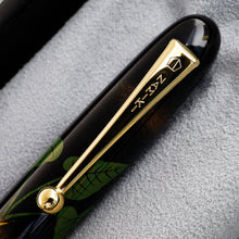 Load image into Gallery viewer, Close up to the cap clip with engraved Namiki logo.
