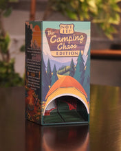 Load image into Gallery viewer, Angled front panel view of the packaging box on a table. 
