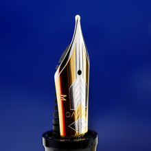 Load image into Gallery viewer, Angled front view of the two-toned nib. 

