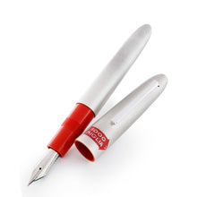 Load image into Gallery viewer, The fountain pen arranged with the cap next to it on a white background.
