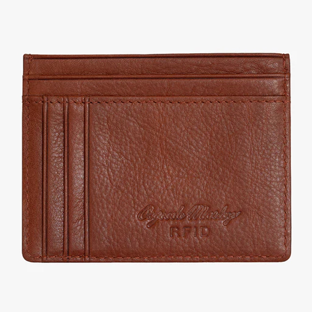 Front view of the brandy card wallet with Osgoode Marley RFID embossing. 