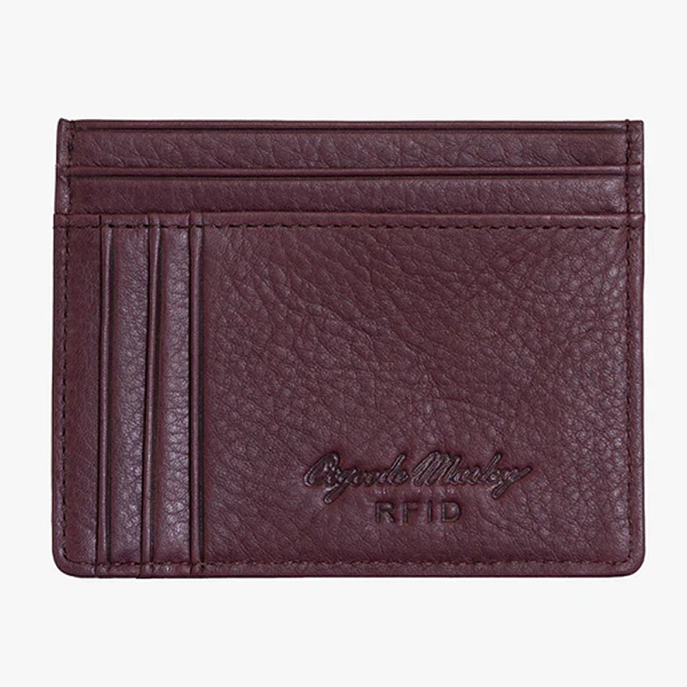 Front view of the mulberry card wallet with Osgoode Marley RFID embossing. 