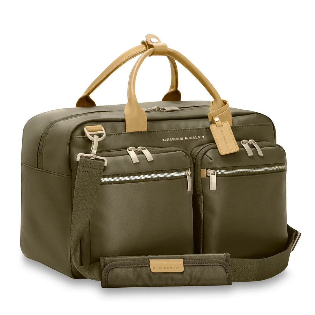 Briggs & Riley Rhapsody Multi-Pocket Cabin Bag shown in Olive

Front Angled View, shown with shoulder strap


Dimensions:  10.5 x 16.75 x 8.75 in / 26.7 x 42.5 x 22.2 cm